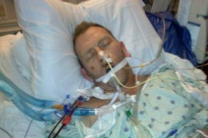 James "Kip" McCarty lays in a hospital fighting for his life.